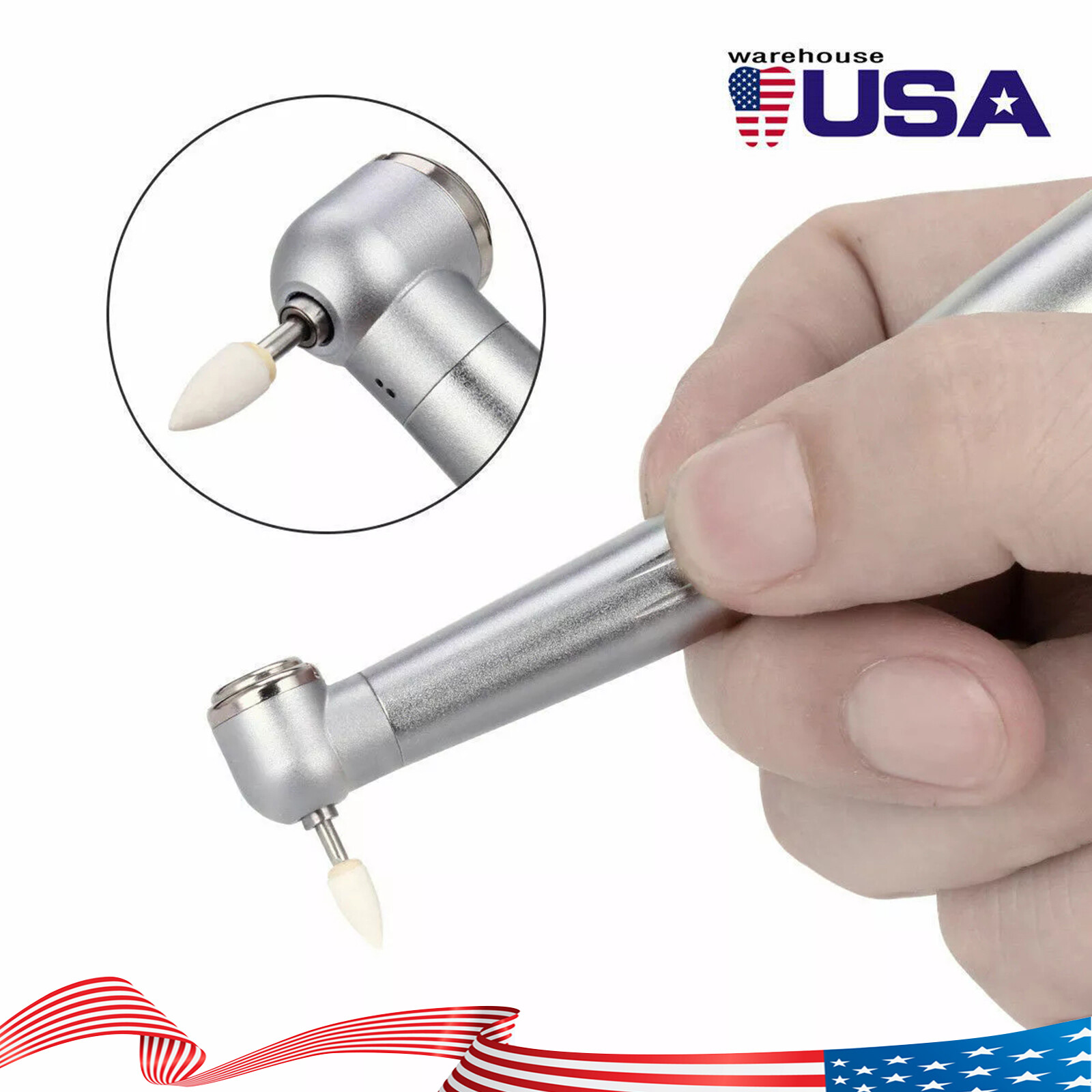 Dental Air Polisher Flow Teeth Polishing Handpiece Hygiene Prophy Jet 4Hole &Tip