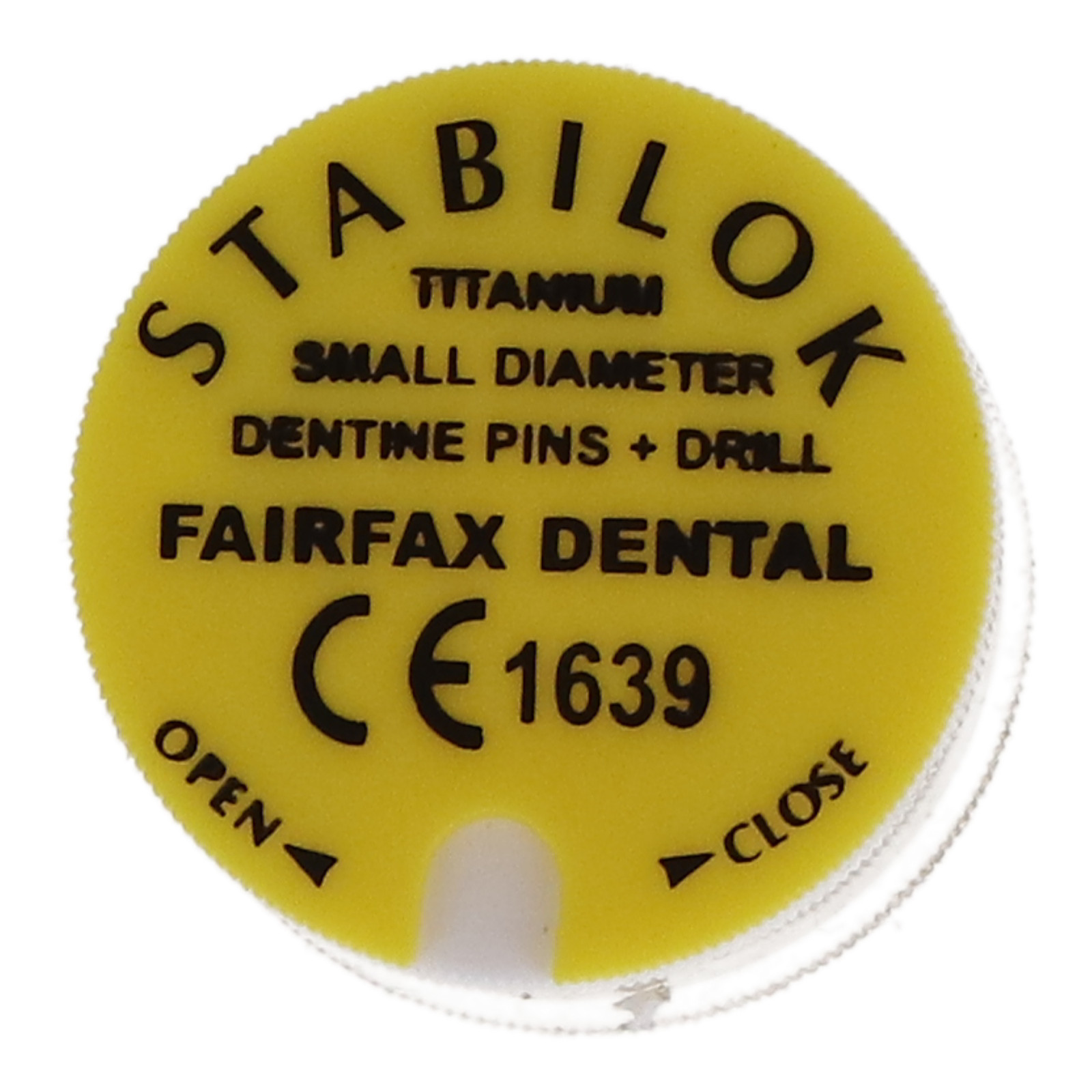 Fairfax Dental 50050 Stabilok Titanium Pins .021″ Standard Kit Yellow 20/Pk