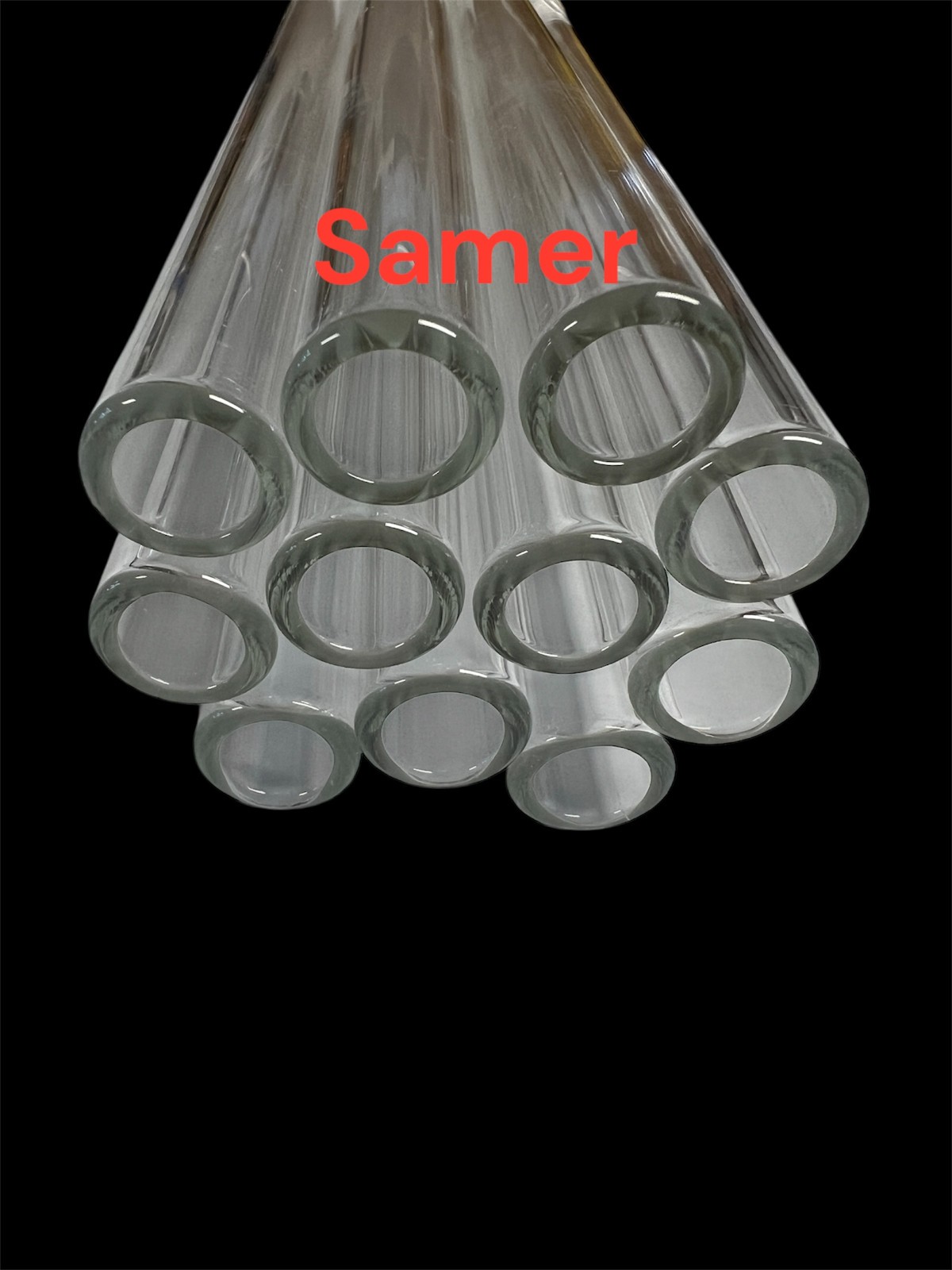 16 mm OD 10 mm ID 2.7 mm wall, Glass Tubing a set of (10) pieces CLEAR 10 ” L