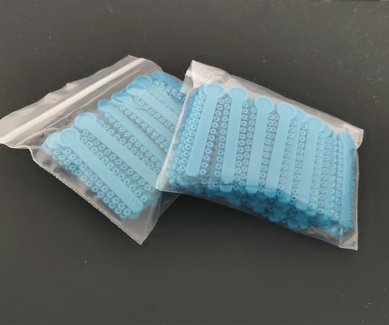 2 Packs Dental Elastic Ligature Ties Rubber Bands Teal Color 1008Pcs/Pack