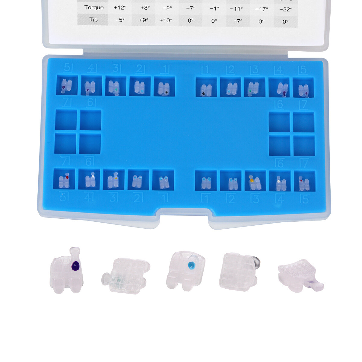 AZDENT Dental Orthodontic Clear Ceramic Brackets Braces Roth /MBT 022 Hook 345