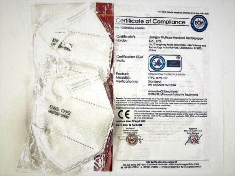 Face Mask Safety Protective 5 Layers Disposable KN95 Face Mask PK of 50