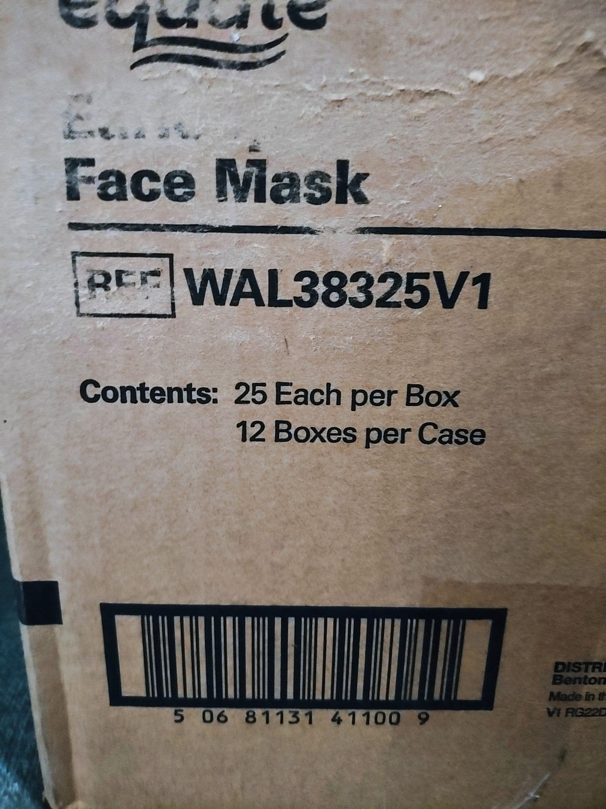 Equate Earloop Face Masks Help Filter Out Dust, Bacteria Pollon 300 masks total