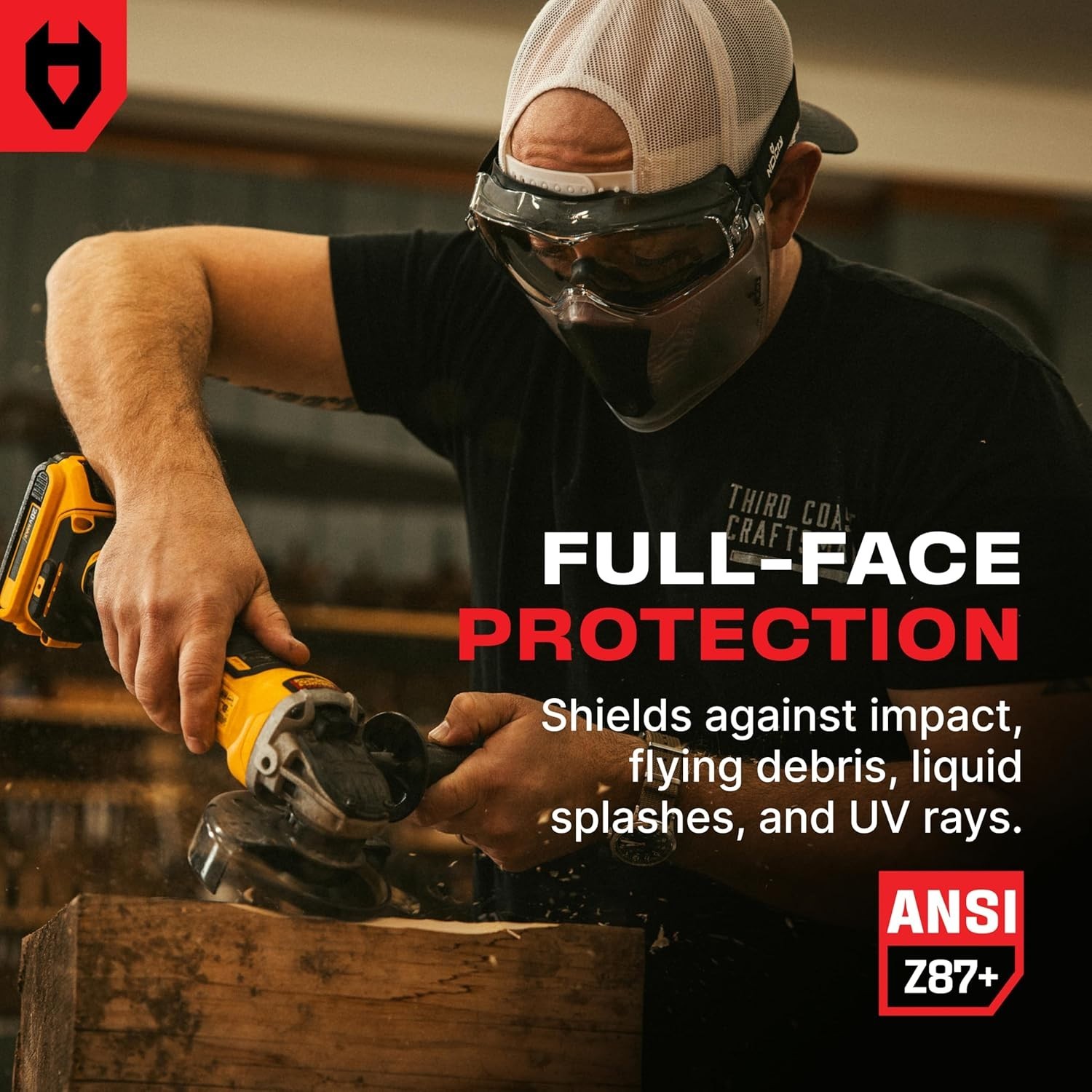NoCry Safety Face Shield Mask for Work with Premium Anti Fog and Anti Scratch