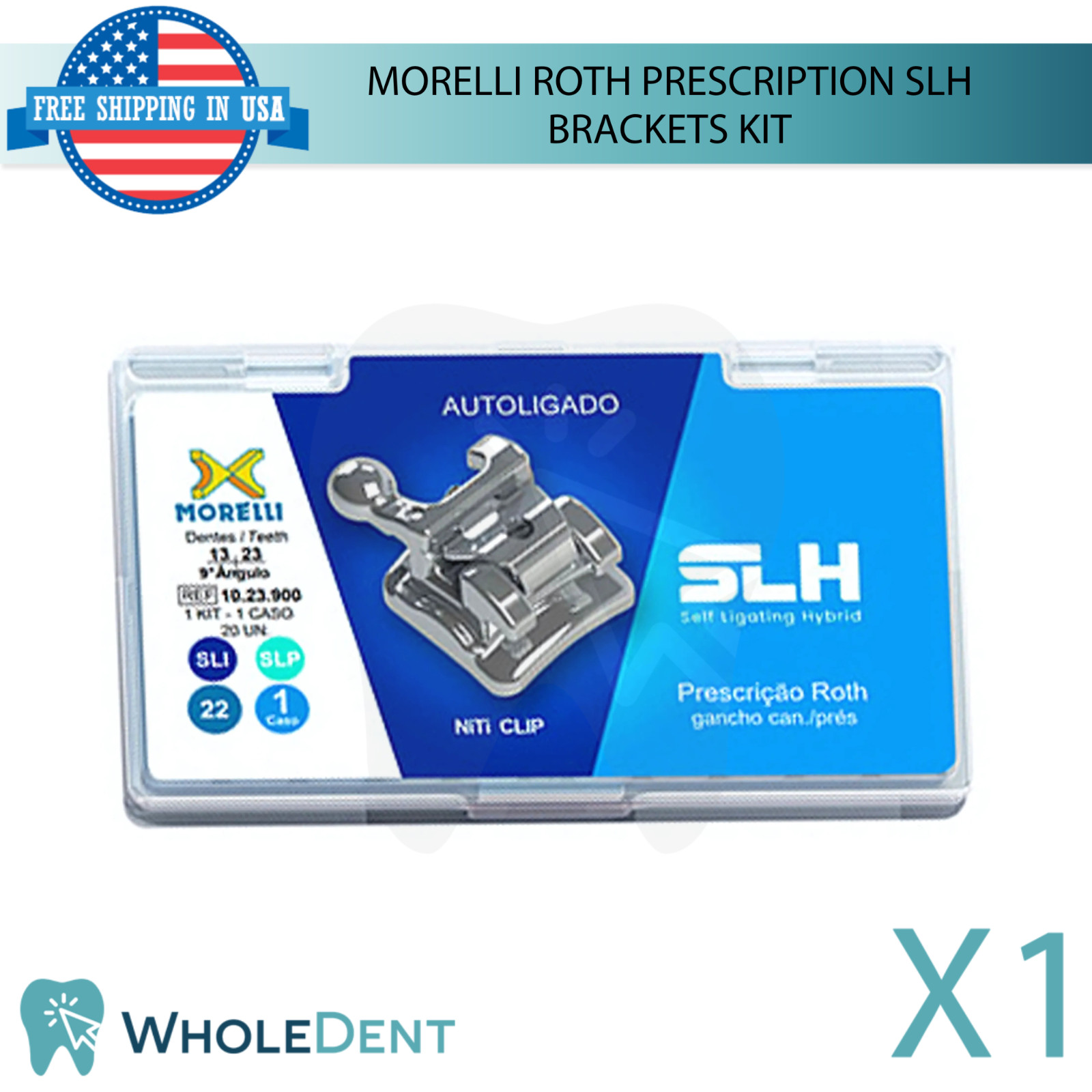 Orthodontic Dental Roth Prescription SLH Brackets Kit Morelli Dual Activation