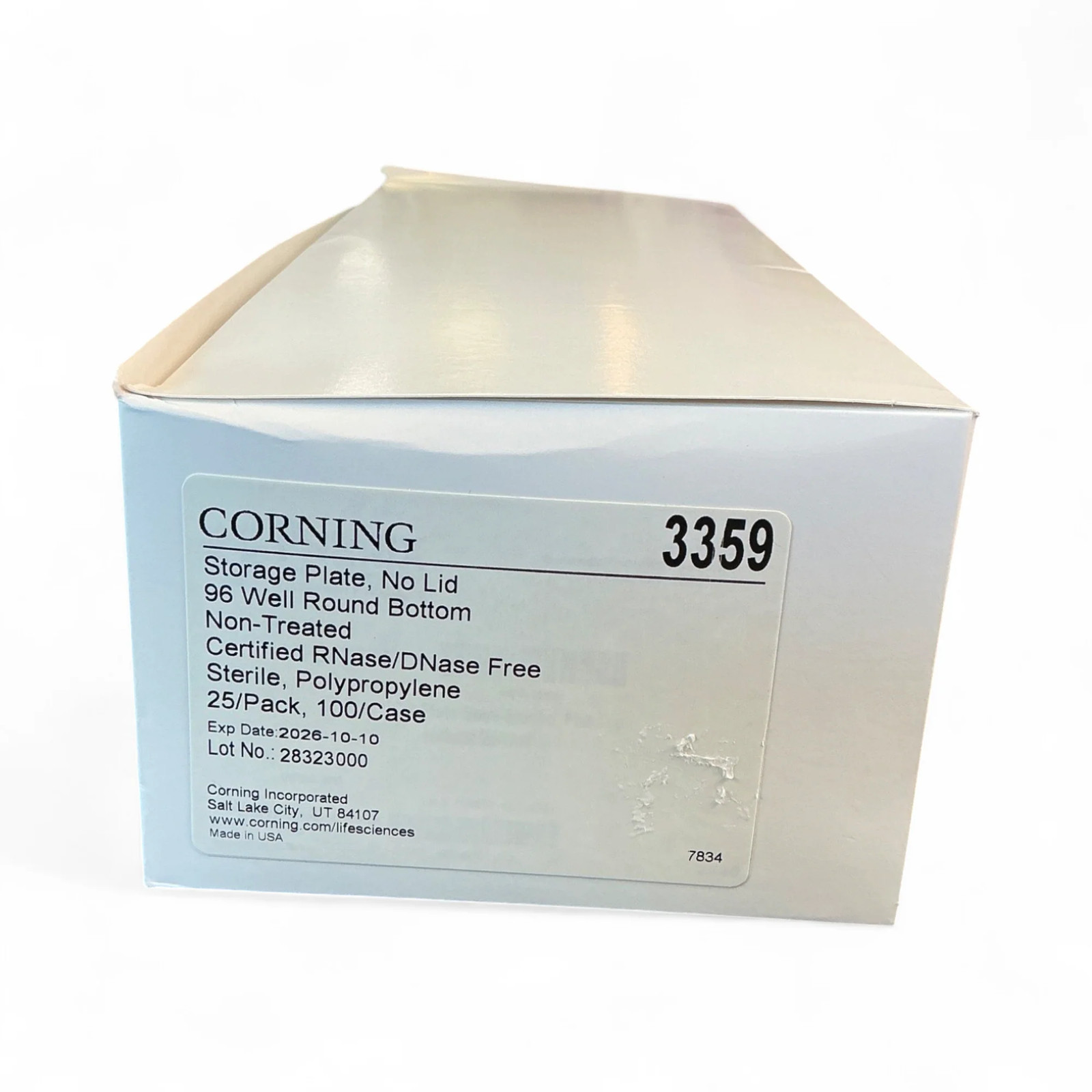 Corning Storage Plate, No Lid 3359 96-Well Round Bottom