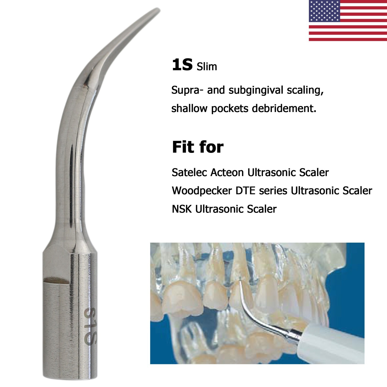 Dental Ultrasonic Piezo Scaler ACTEON Newtron P5 LED Handpiece Satelec Tips H3