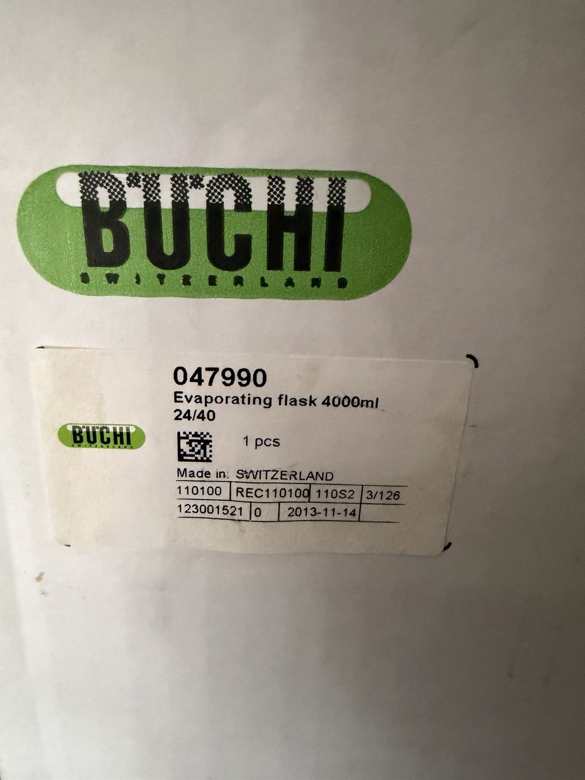 Buchi 24/40 Evaporating Flask 4000ml Glass 047990 Biological Chemical Laboratory