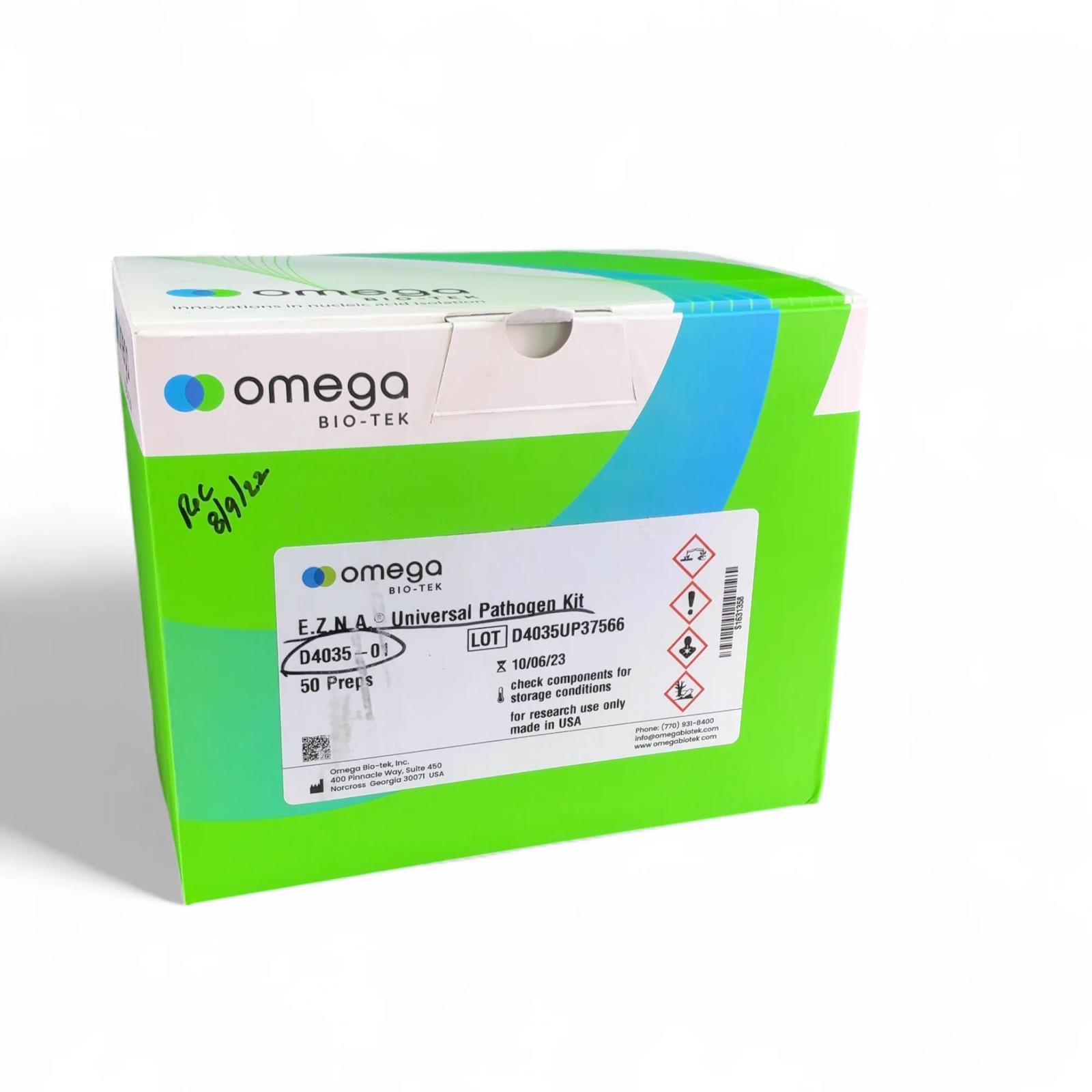 Omega Bio-Tek E.Z.N.A. Universal Pathogen Kit 50 Preps D4035-01 50 (Best Offer!)
