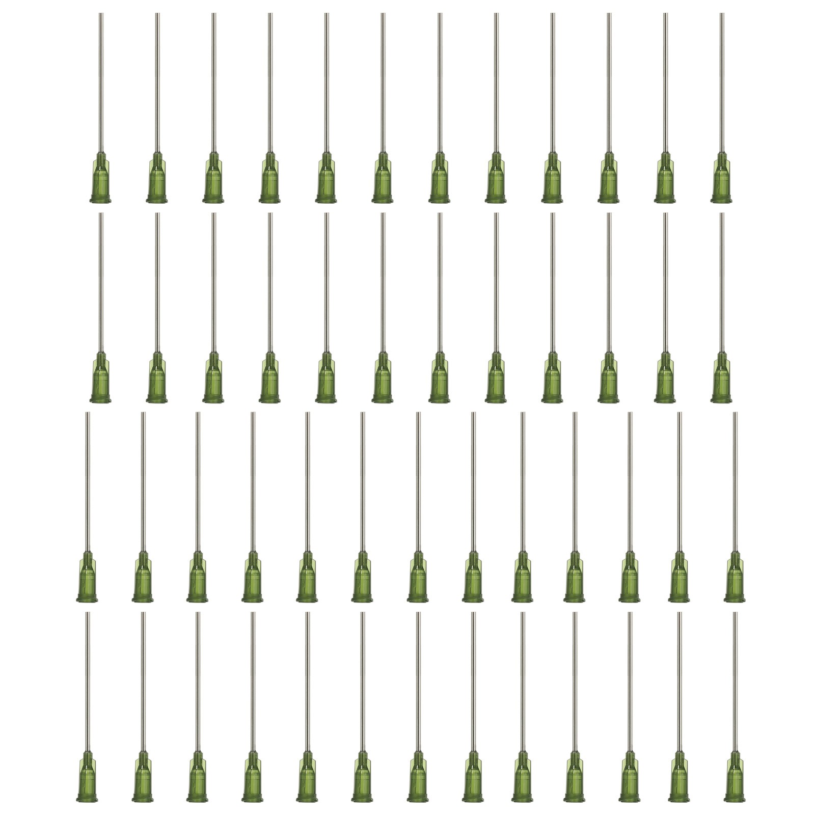50Pack 2″ 14G Blunt Tip Dispensing Needles Olive Green
