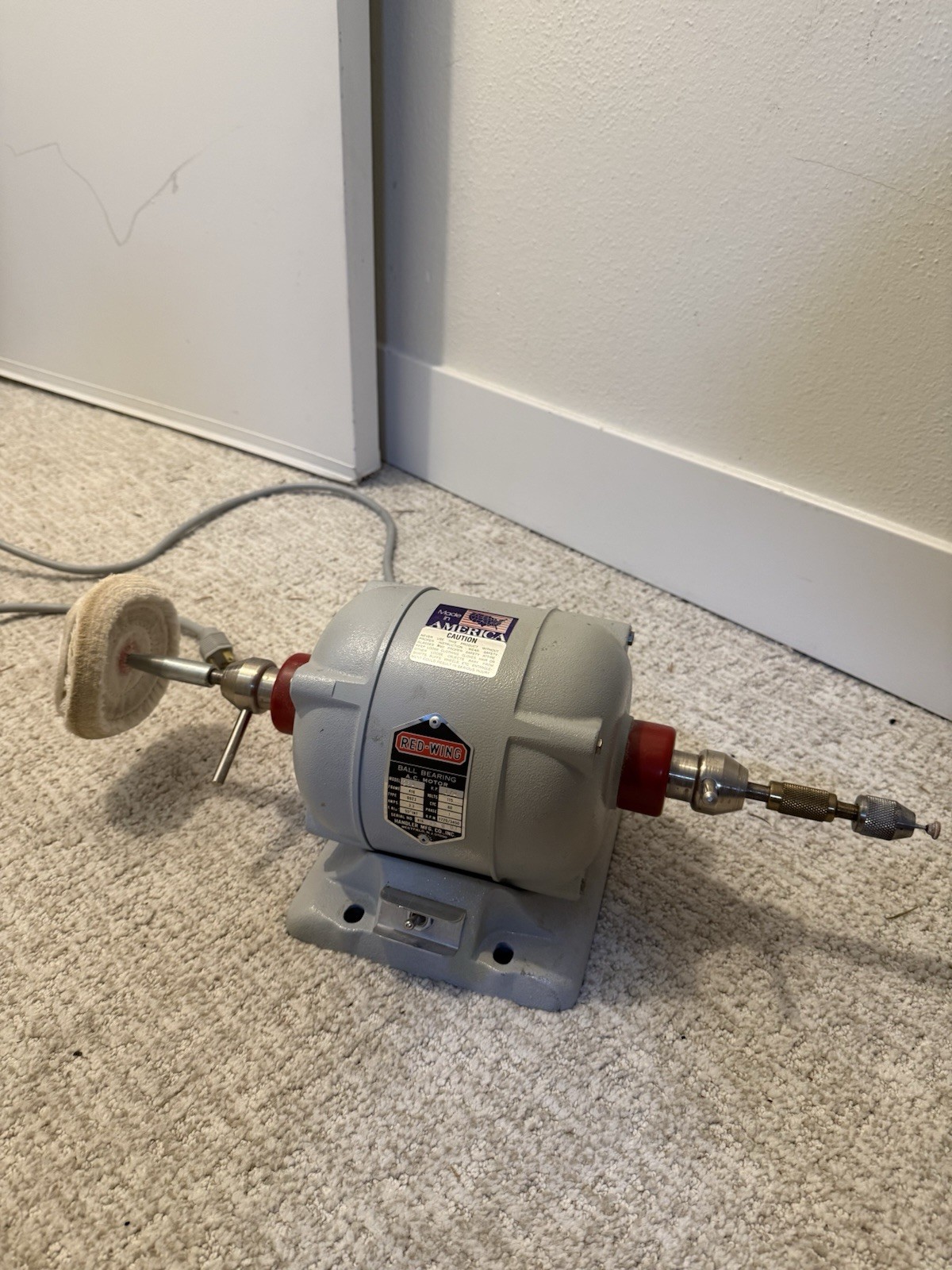 USA Red Wing 26A 1/4hp 115v Motor Dental Lab or Jewellery Polishing Works