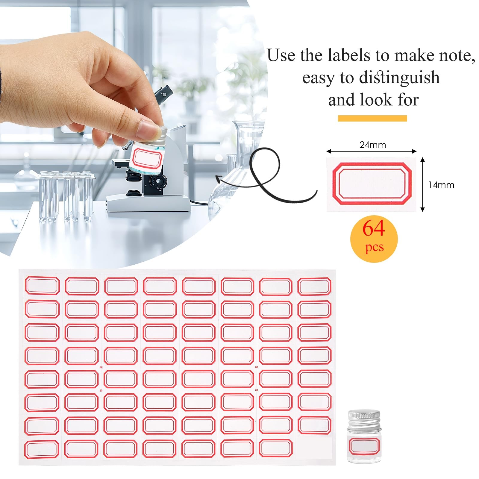Cadbibe 5ml Glass Vials with Screw Caps and Plastic Stoppers, 5ml, Clear