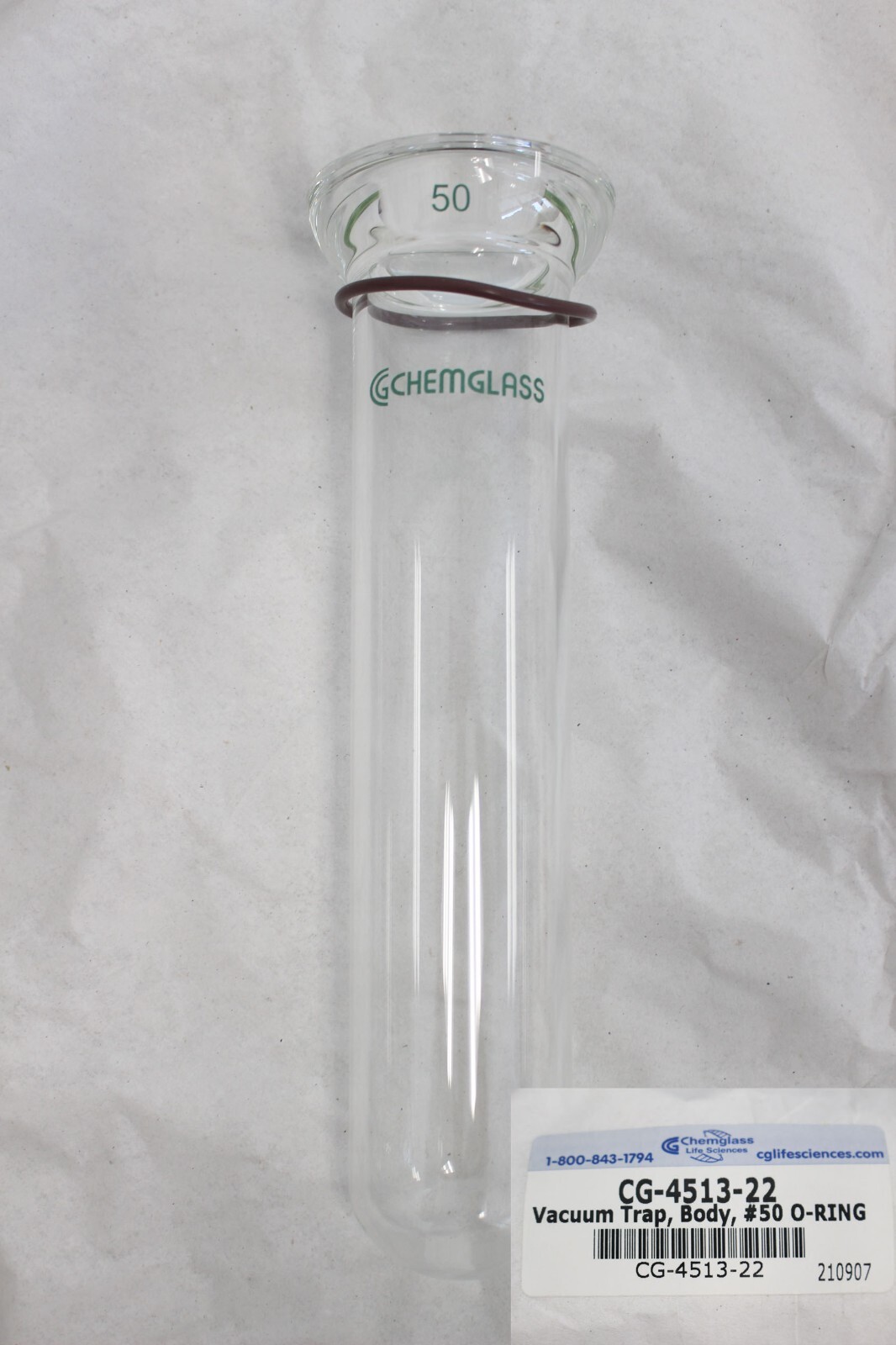 Vacuum Trap Complete Chemglass CG-4513-12 Vapor Trapping Vacuum Filtration New