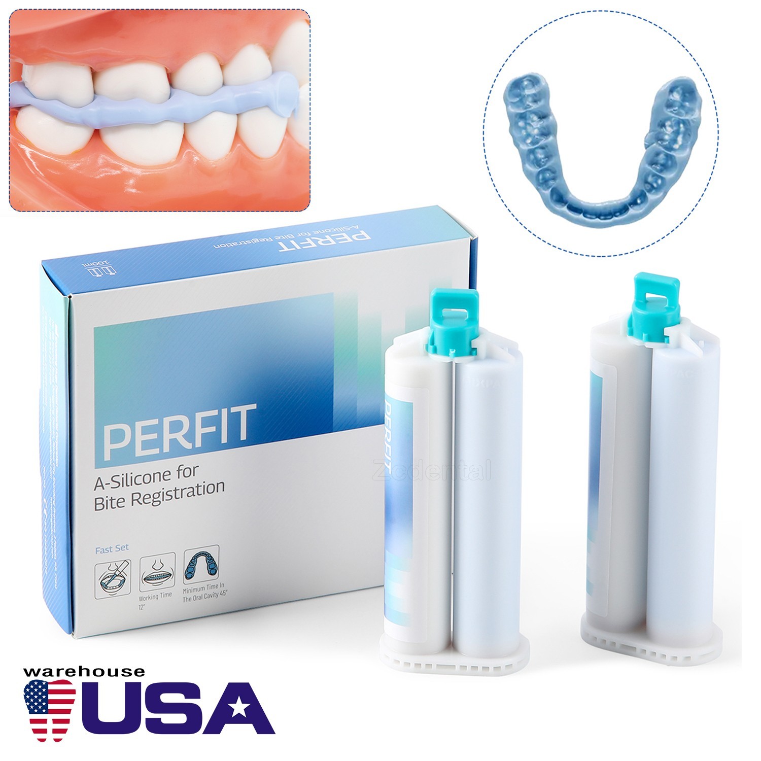 Silicone dental A para el material de registro mordedura Mezcla/Conjunto rápido