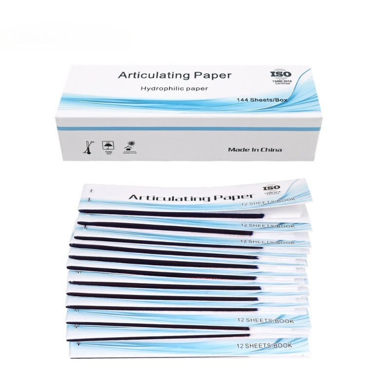 144Sheets/1Box Dental Articulating Paper Lab Products Teeth Care Red/Blue Strips