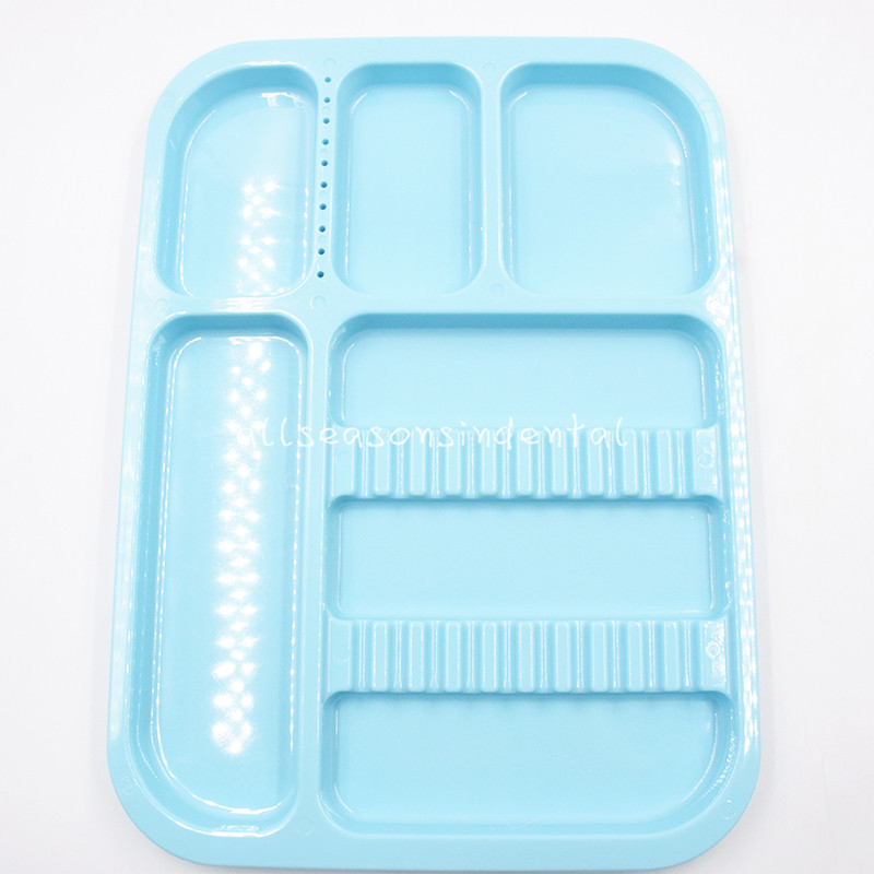 Dental Sterilized Autoclavable 135° Divided Tray Plastic Separate 245x340x2mm