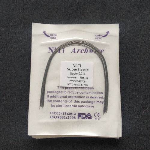 Dental Orthodontic Super Elastic NITI Arch Wires Round Natural Form Arcs Wire