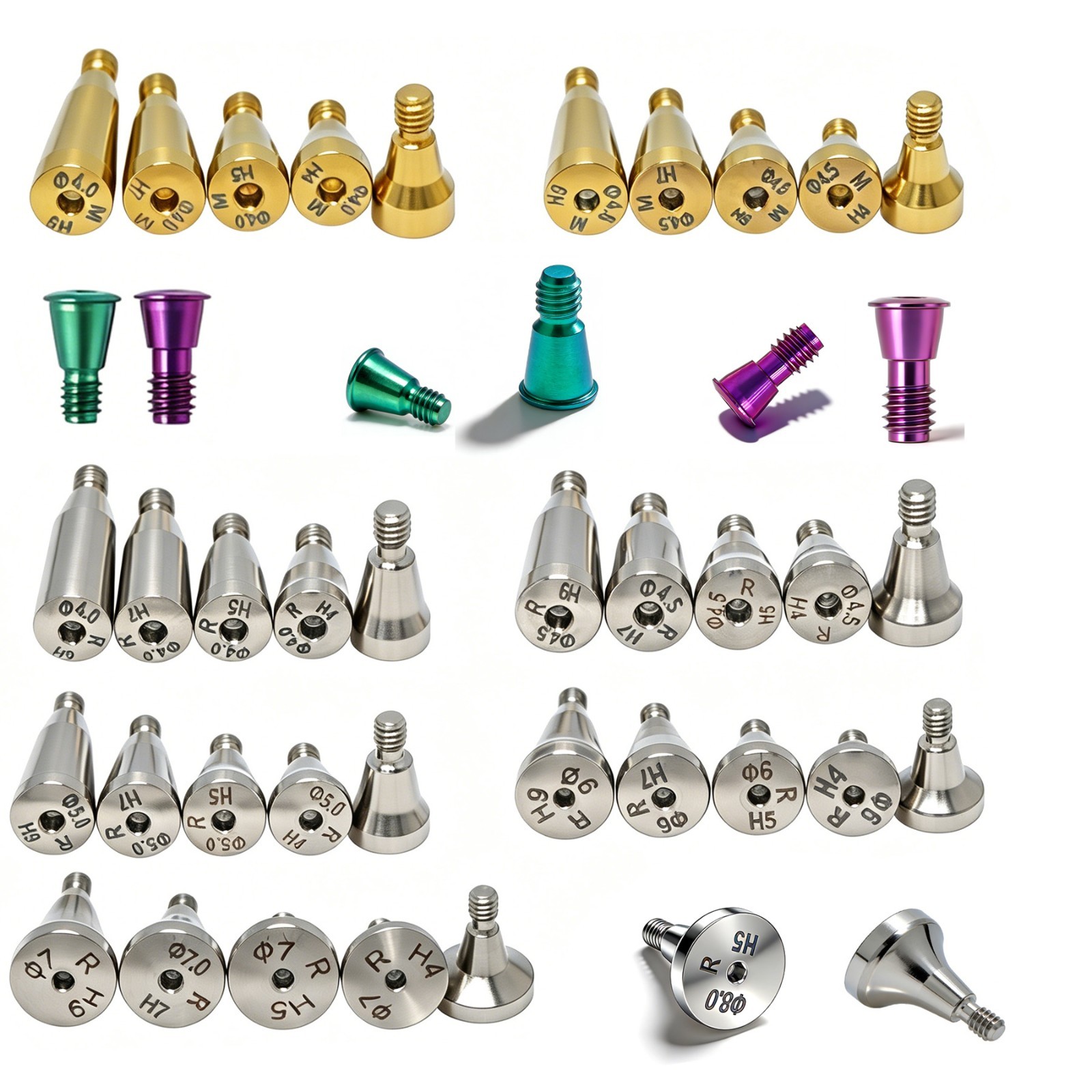 Dental Healing Abutment Healing Cap for Hiossen ET Implant System Multiple Sizes