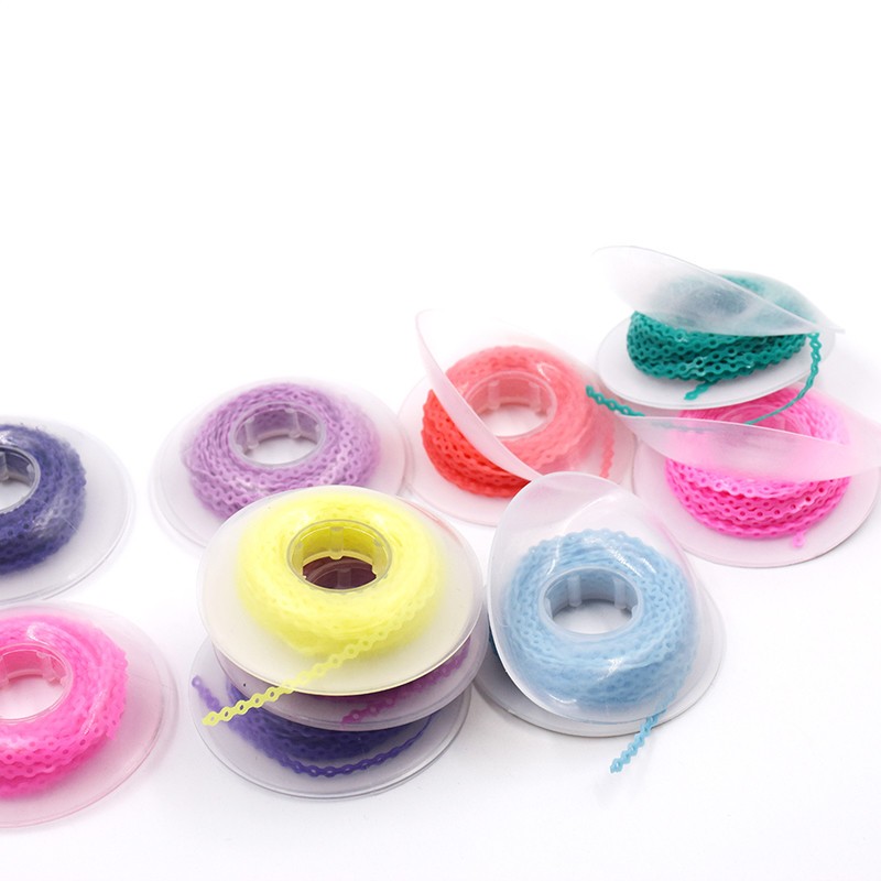 Dental Ortho Elastic Ultra Power Chain Rubber Braces Bands Long/Short/Continuous
