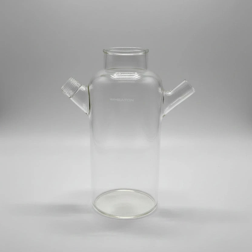 Wheaton Spinner Flask 4000 ml Double Sidearm Borosilicate Single Threaded Arm
