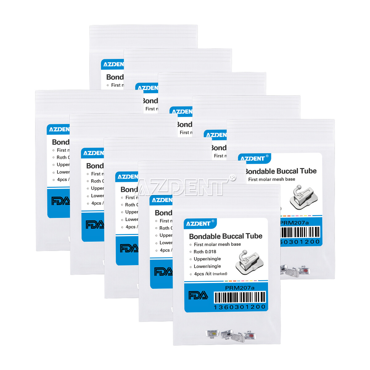 Dental Orthodonic Buccal Tubes 1st Molar Roth 018/022 Bondable Non-Convertible