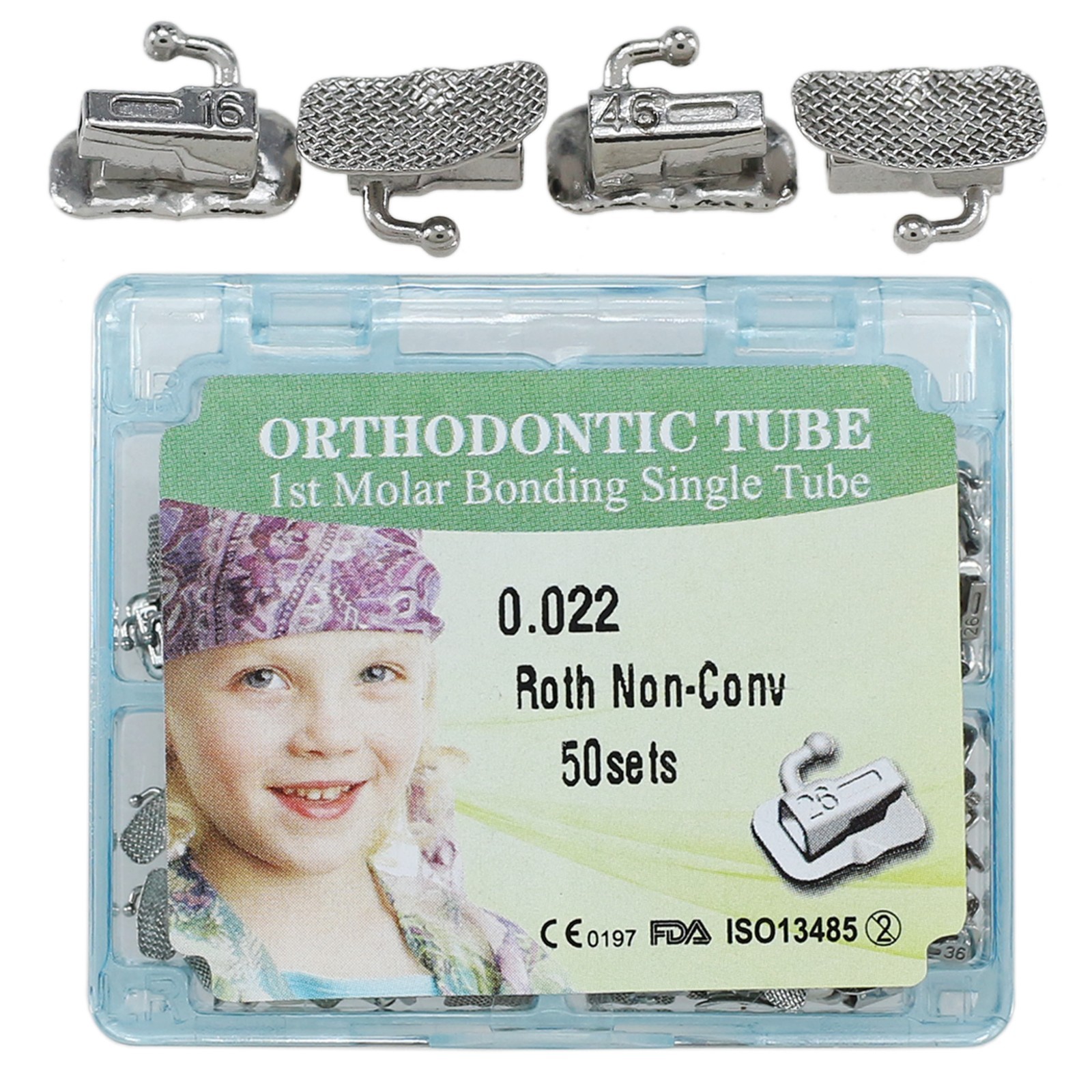 USA Dental Orthodontic Buccal Tubes MBT Roth 022 1st 2nd Molar Bondable Single