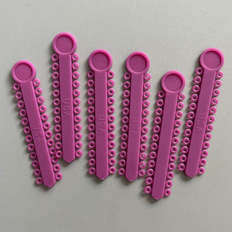 Dental Orthodontic Elastic Ligature Tie&Long/Short/Continuous Power Chain purple