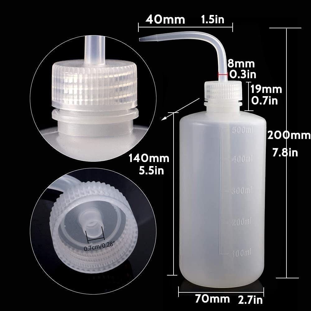UPTATSUPPLY Tattoo Wash Bottle 3PCS 500ml, Squeeze 3PC 500ML white, white