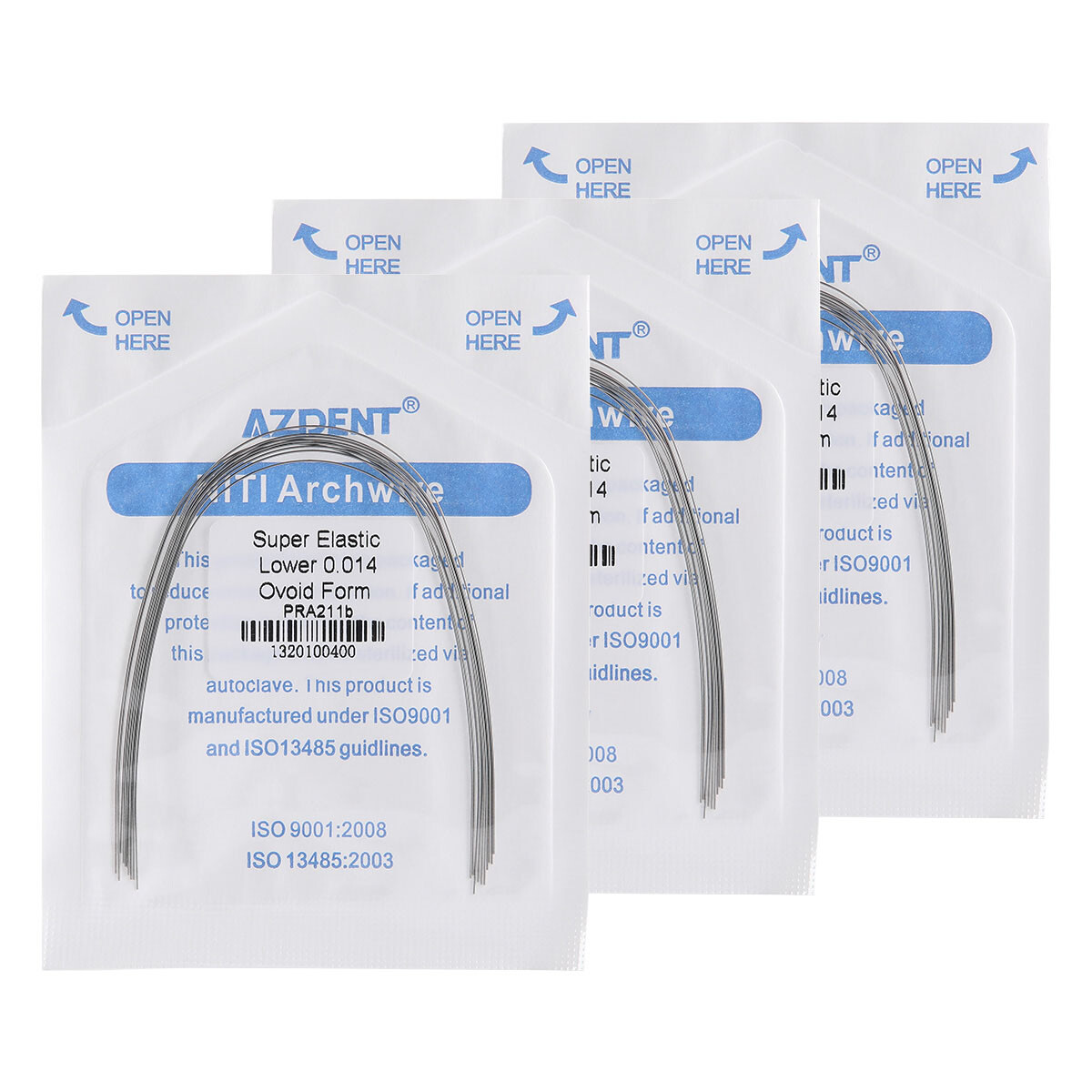 AZDENT Dental Orthodontic Super Elastic Niti Arch Wire Round Ovoid Form