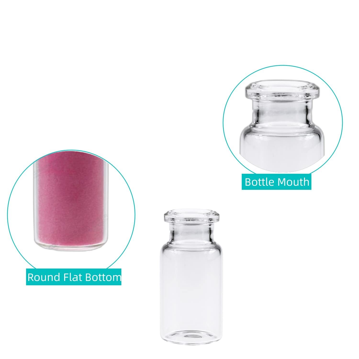 3000pcs 10ml 20mm Sample Vials Crimp Top Glass Bottle HPLC Beveled Edge Top ASTM