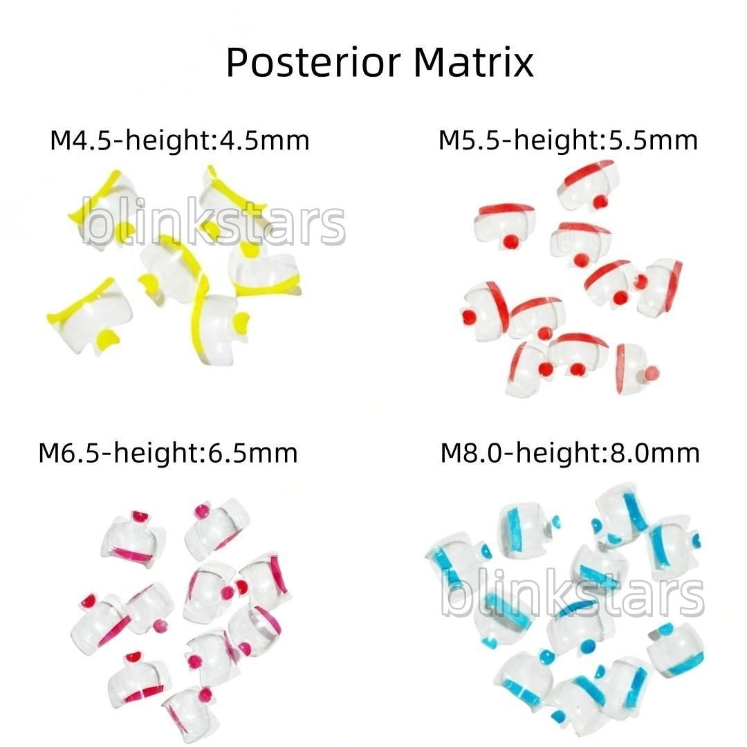 5 Pcs/Box Dental Restorative BT Bow Matrices Matrix Contoured Bands Transparent