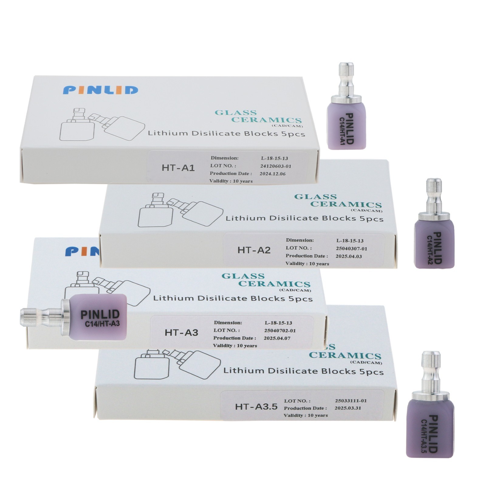 US C14 CEREC CAD/CAM Emax Blocks Dental Lithium Disilicate Glass Ceramics Blocks