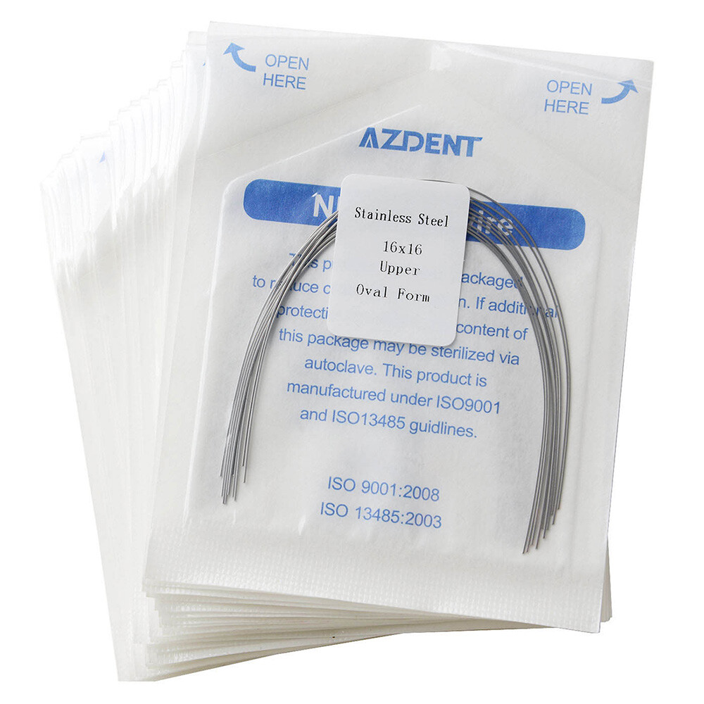 AZDENT Dental Orthodontic Stainless Steel Arch Wire Rectangular Upper / Lower