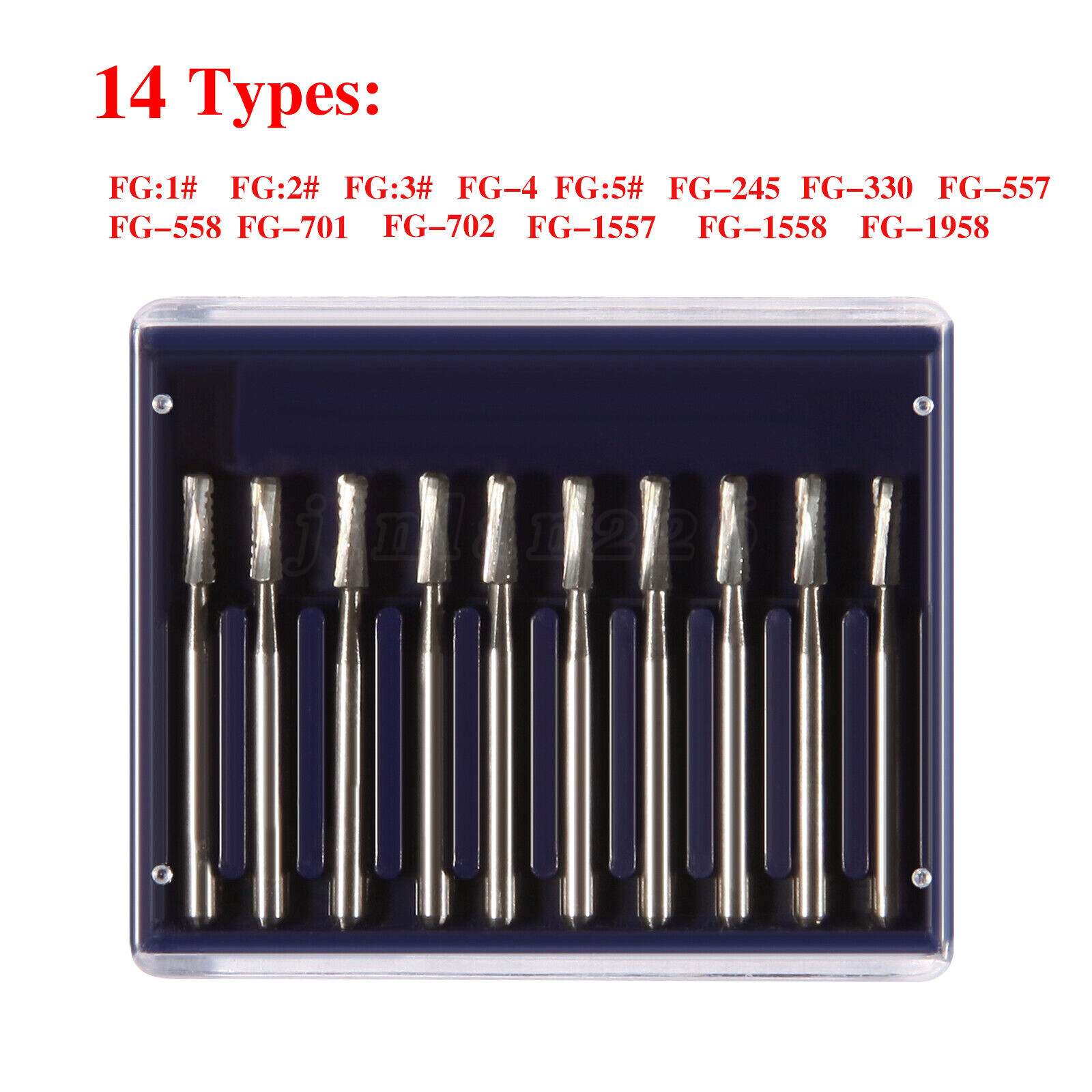 10PCS/PACK Dental Tungsten Carbide Tungsten Steel Burs for High Speed Handpiece