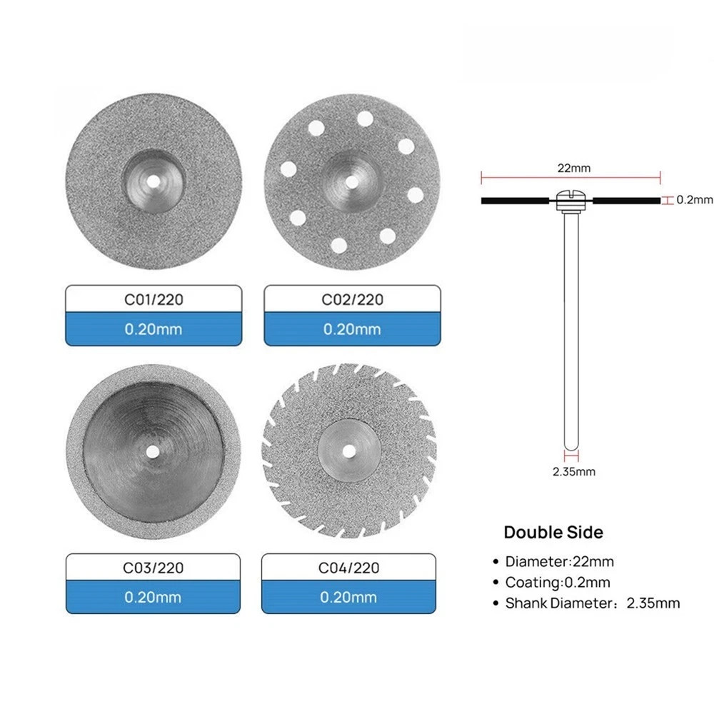 Dental Saw Diamond Discs Wheel Cutting Disk Composite Polishing Disc 190/220mm