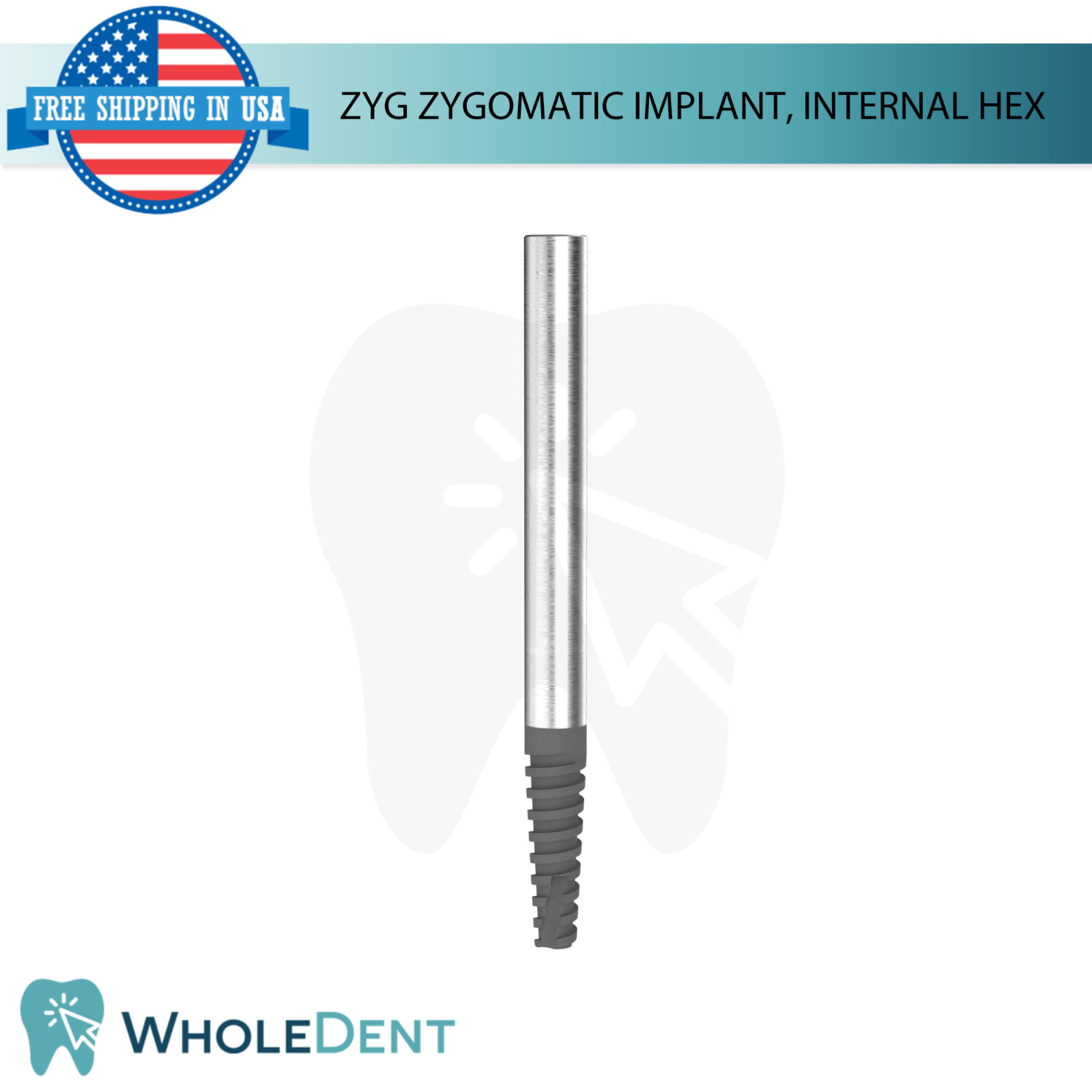 Dental ZYG Zygomatic Fixture Ø4.2mm Int Hex 2.42mm System RBM Titanium