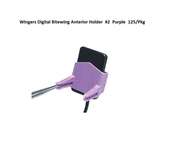 Wingers Digital Bitewing Anterior Holder #2 Purple 125/Pkg