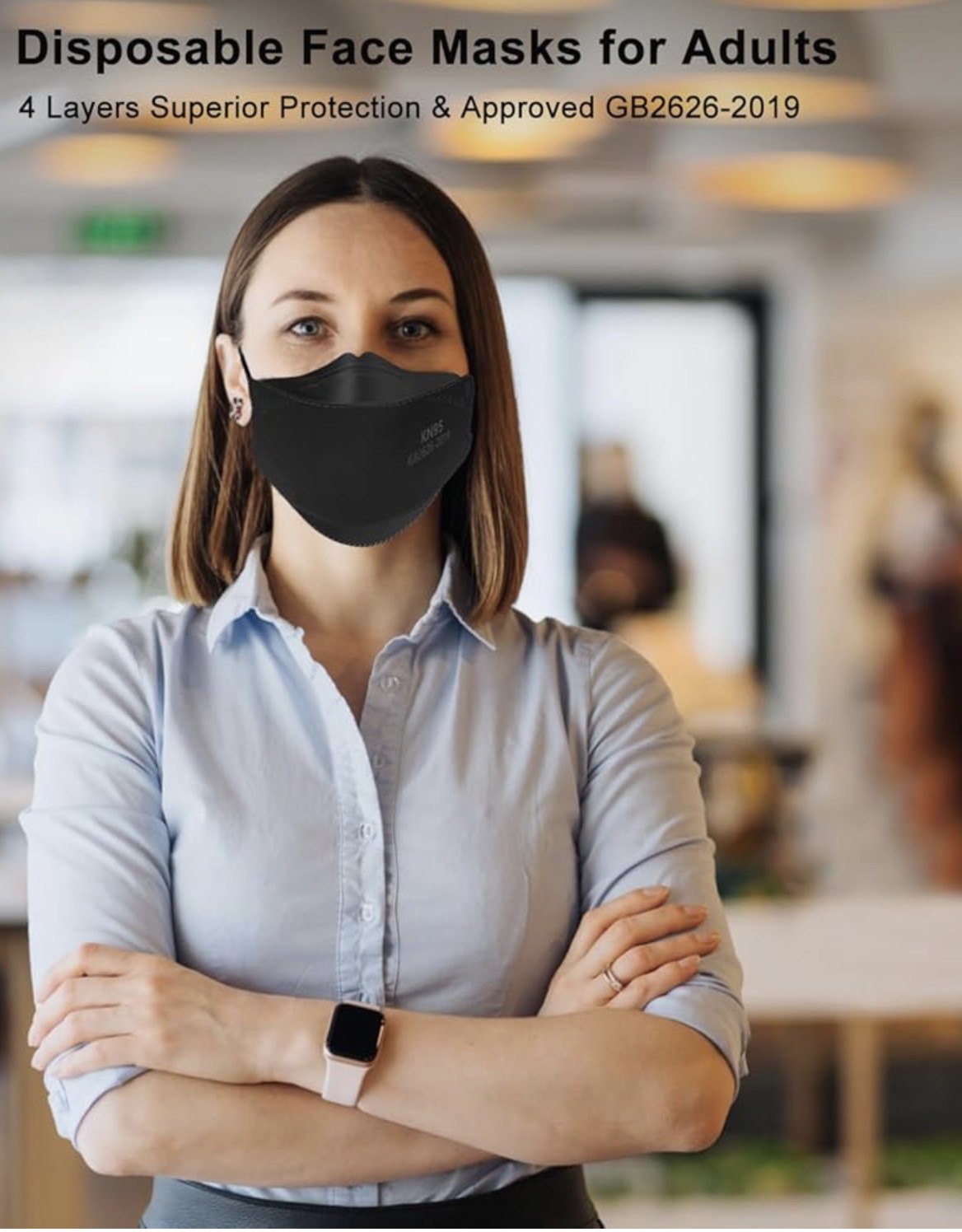 50PCS KN95 5-Layer Face Mask Disposable Breathable Earloop Masks