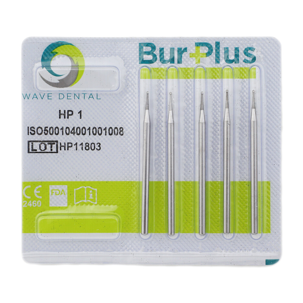 WAVE Dental Carbide Burs Straight Handpiece Bur Round HP #1/4 4 6 8 10 44.5mm