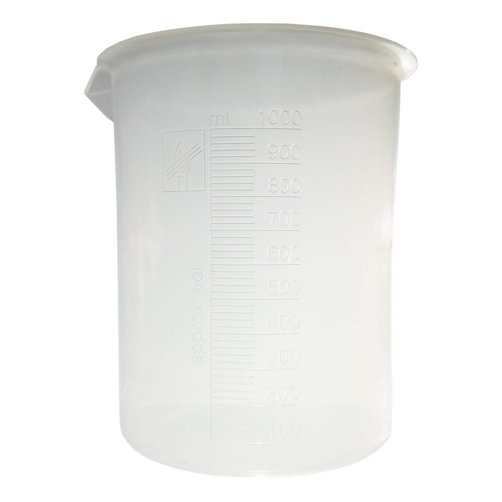Beaker, Polypropylene, 1000ml, Pack of 3