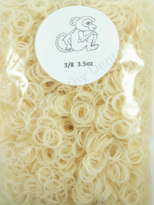 Dental Orthodontic Elastics Rubber Bands Ties 3.5OZ For Ortho Bracket Yellow