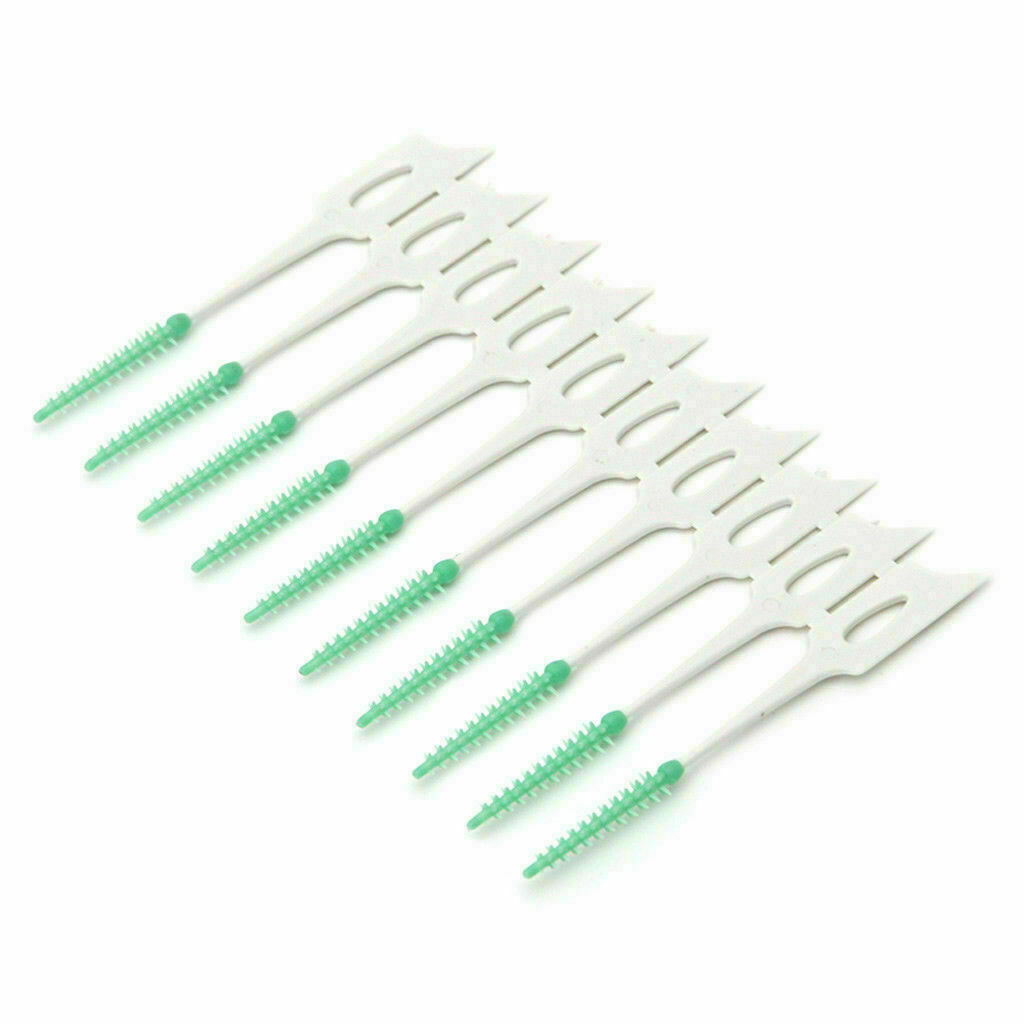Dental Oral Interdental Teeth Soft Care Tool Cleaning Rubber Floss Gum Brush Kit