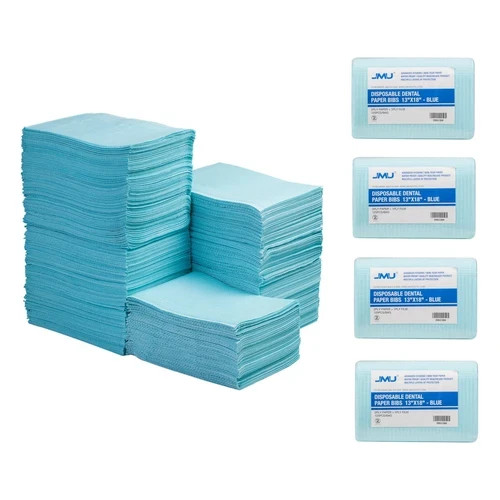500pcs/case JMU Disposable Dental Bibs 3 Ply Bibs 13″X18″ Medical Tattoo Towels
