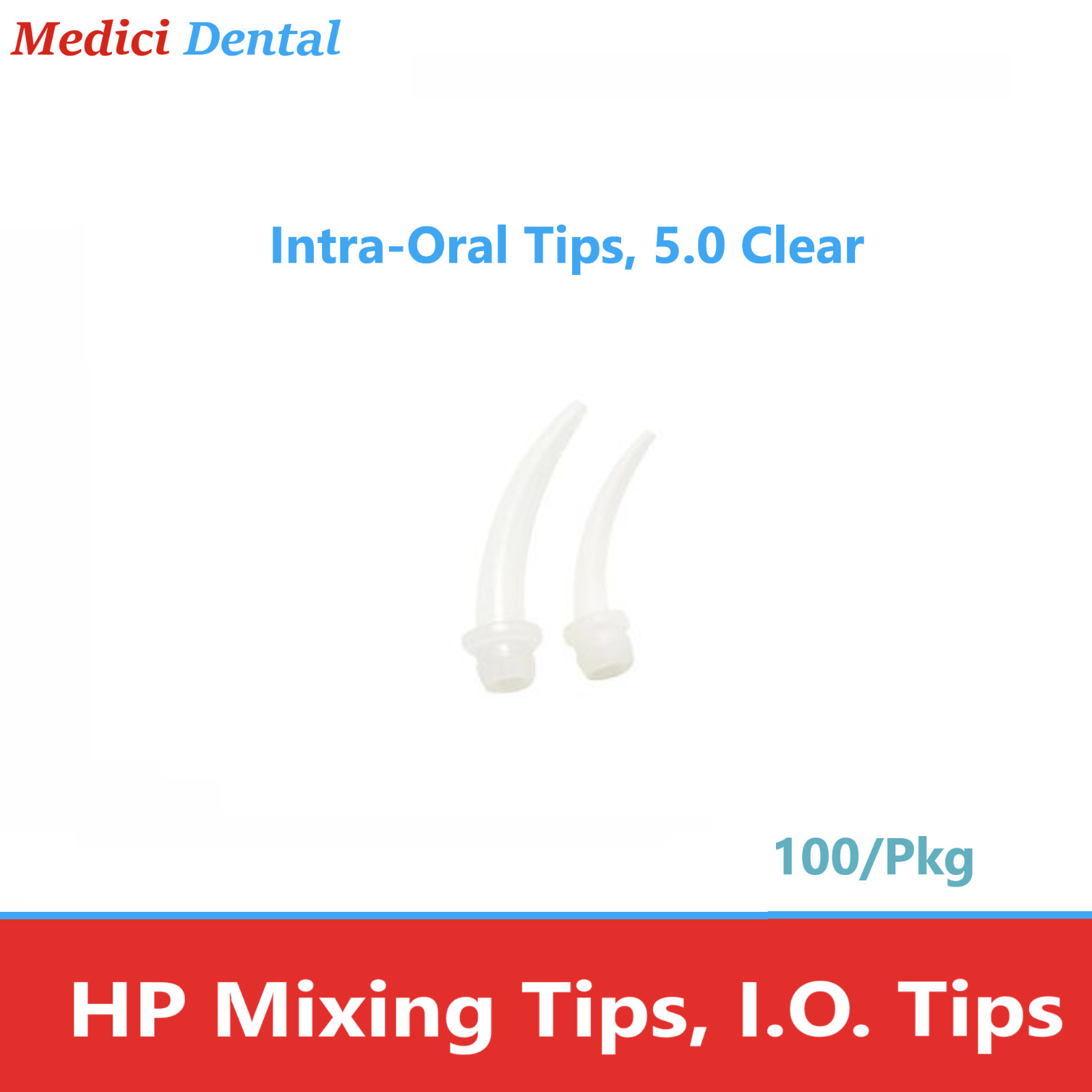 Dental Yellow Intraoral Tips, Pink Intraoral Tips, Ribbon Tips, Fine Tips 100/Bg