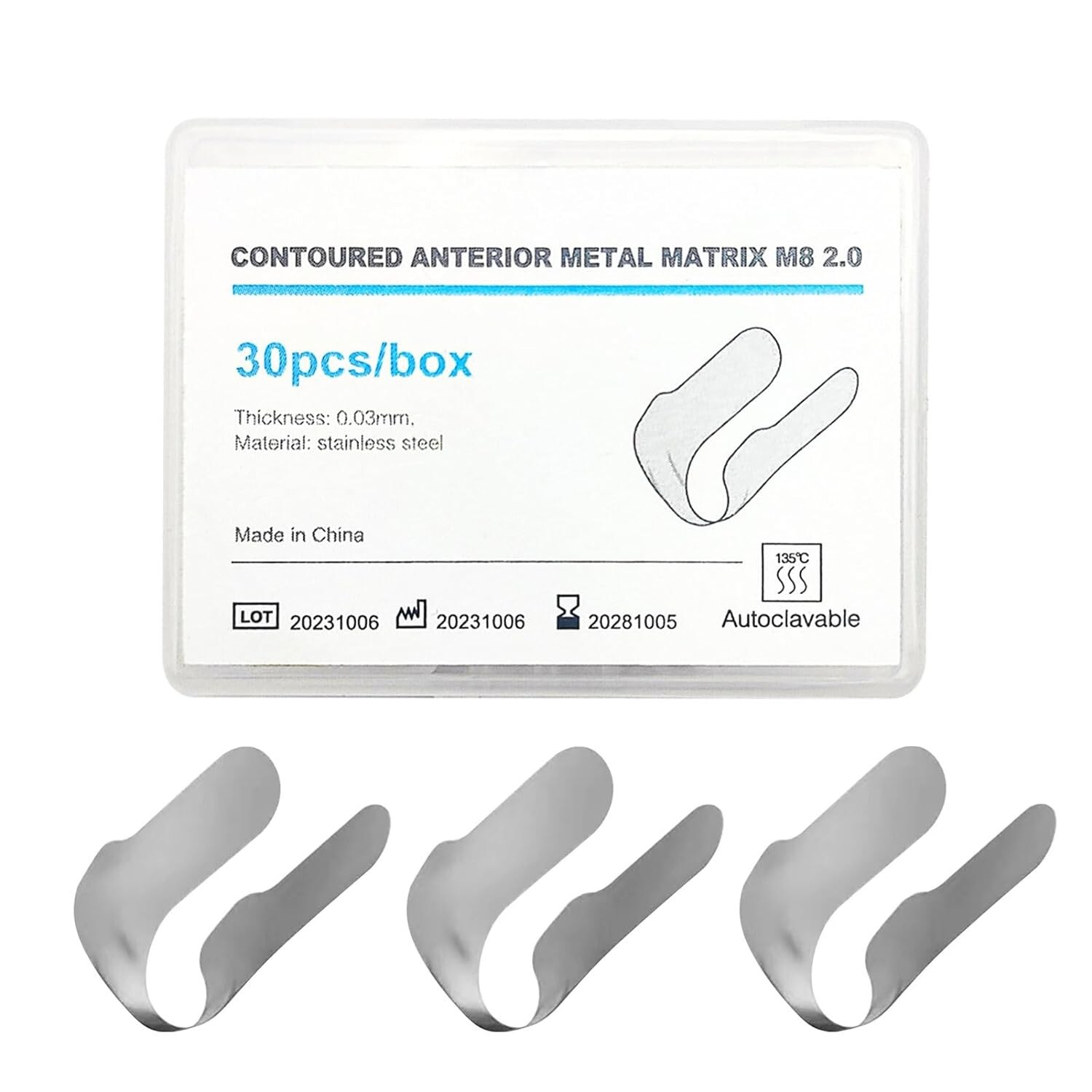 Dental Proximal Anterior Strips Polyester Matrix Bands Clear Matrices Anterior