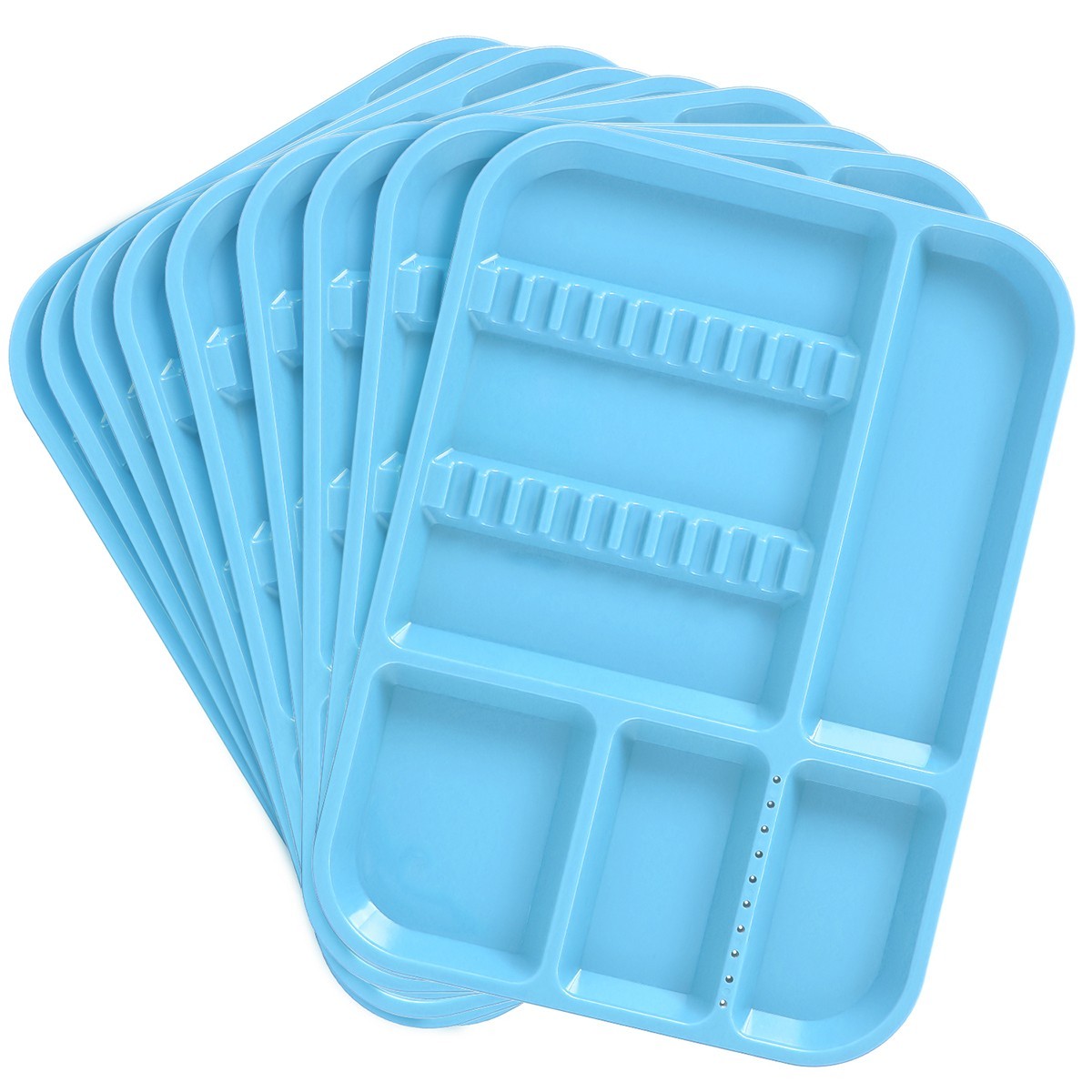 Dental Medical Autoclavable Plastic Trays Instrument Divided Separate Setup Tray
