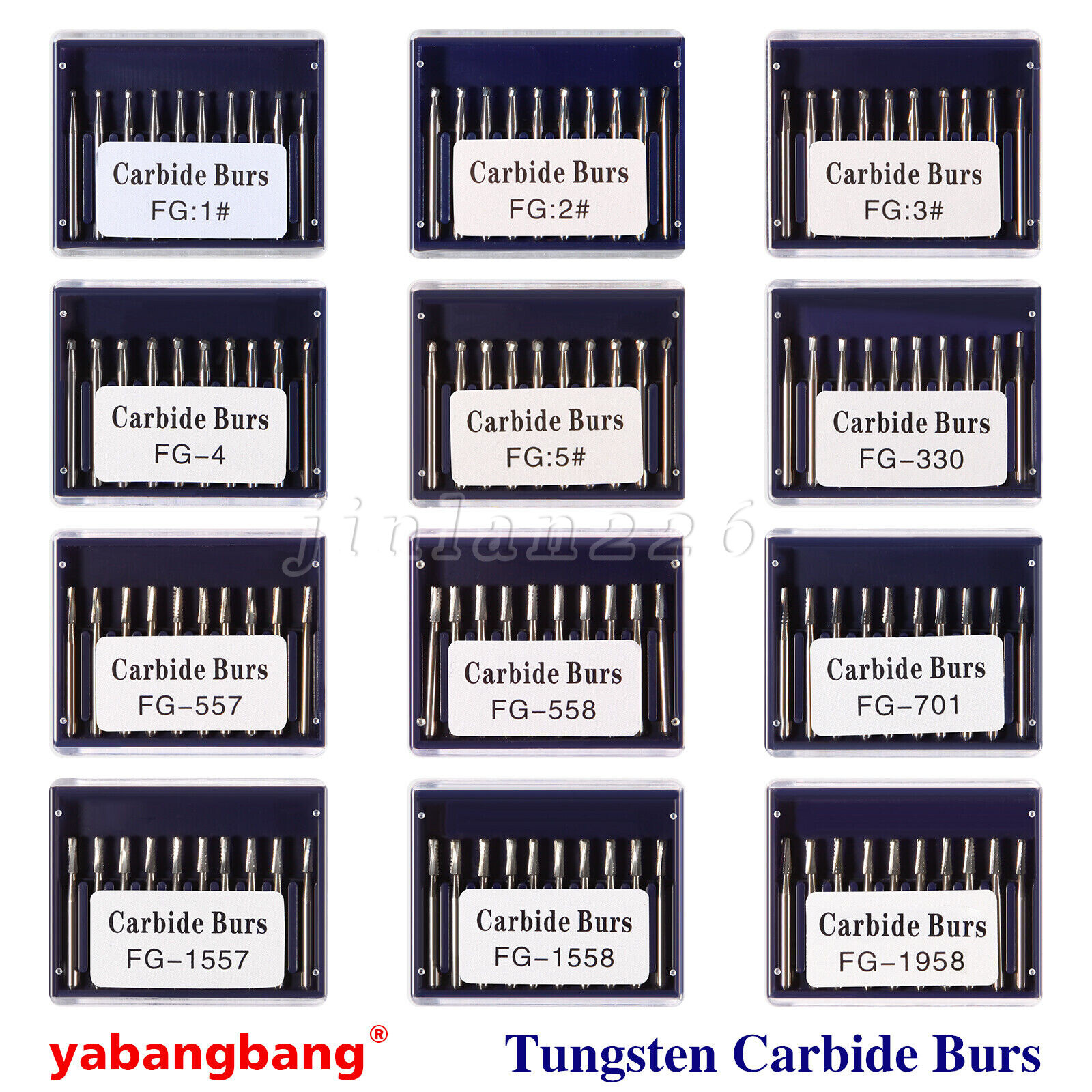 Dental Tungsten Carbide Tungsten Steel Burs for High Speed Handpiece