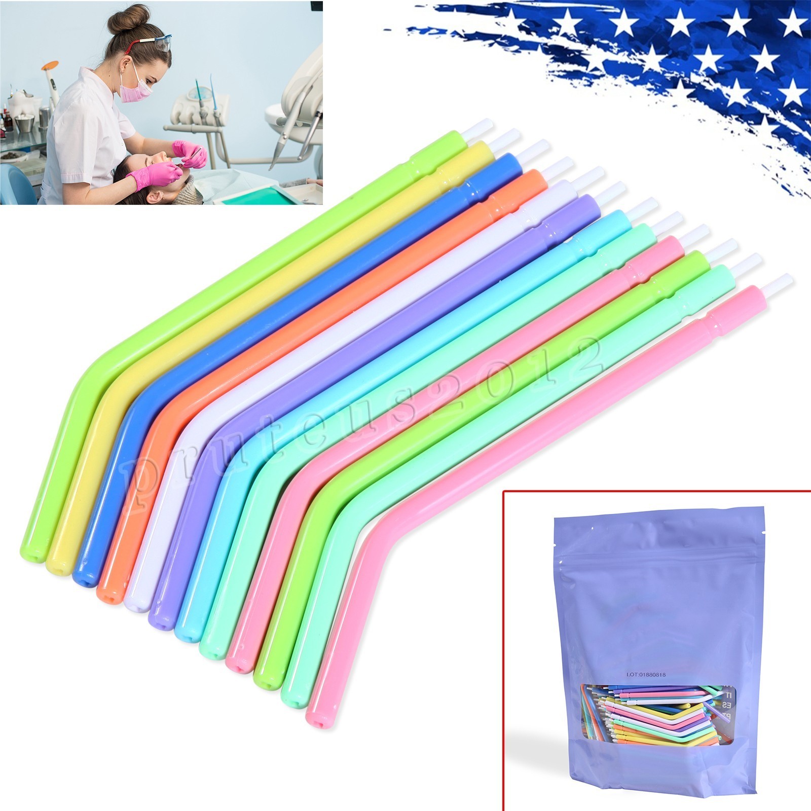 Disposable Air/Water Syringe Tips – Universal Fit, Dental (Choose Qty/Color)