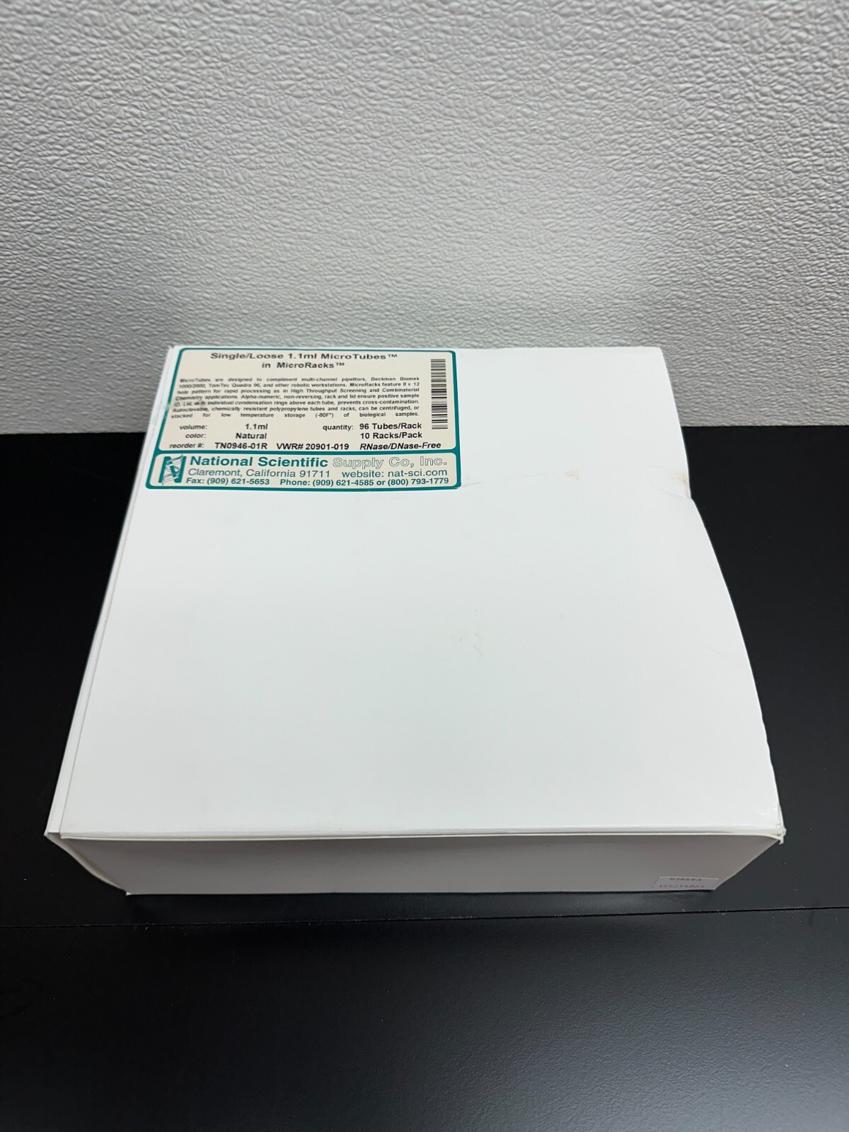VWR Cat No 20901-019 Single Loose 1.1mL MicroTubes in MicroRacks