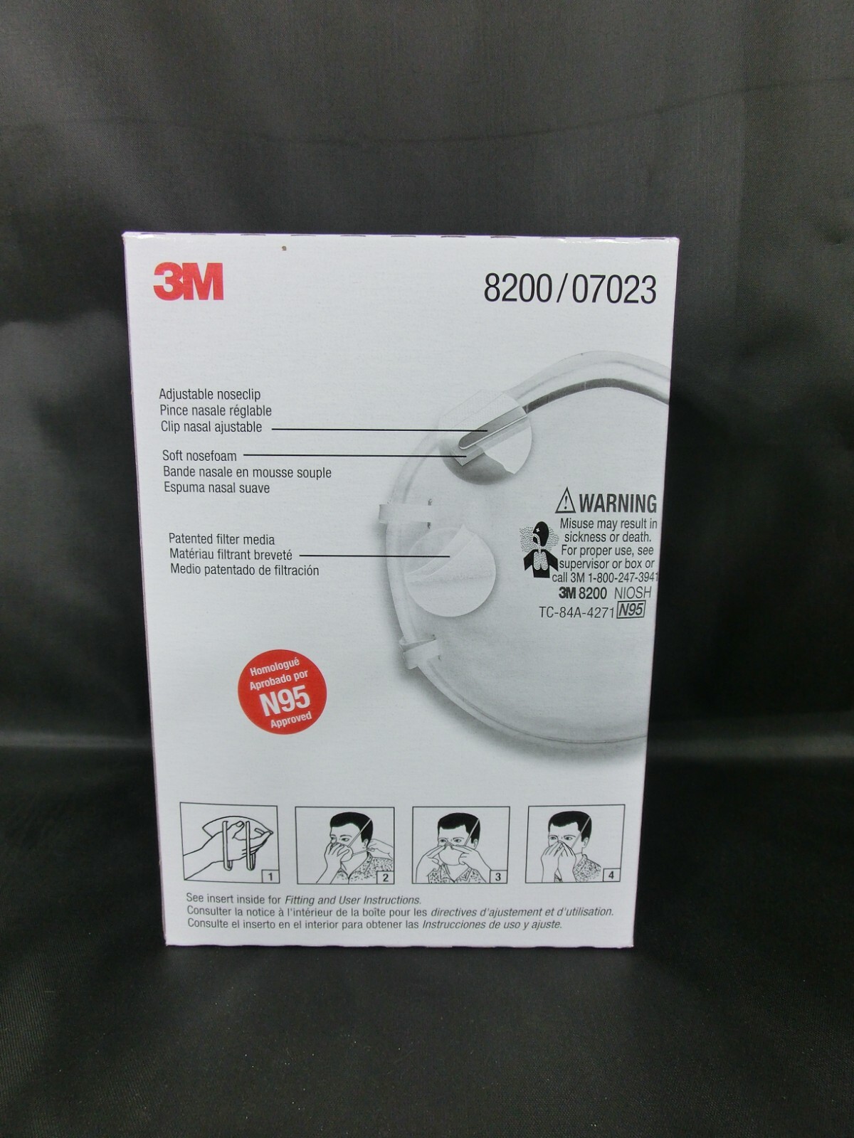 1 CASE of 3M 8200 N95 Particulate Respirator Protective Sanding Grinding Masks